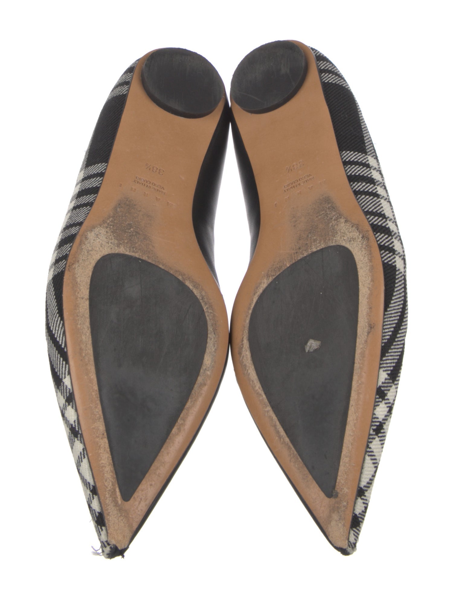 Marni Leather Printed Flats